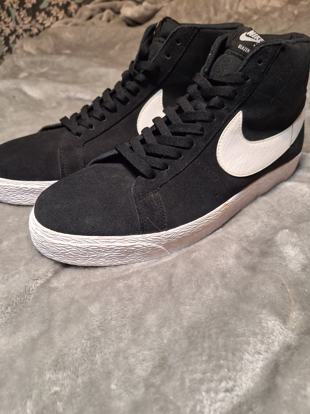 Nike Black and White High-Top Sneakers